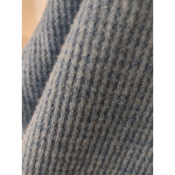 J. Jill Wearever Collection Top LG Blue Boat Neck Waffle Weave 3/4 Sleeve - Picture 4 of 12